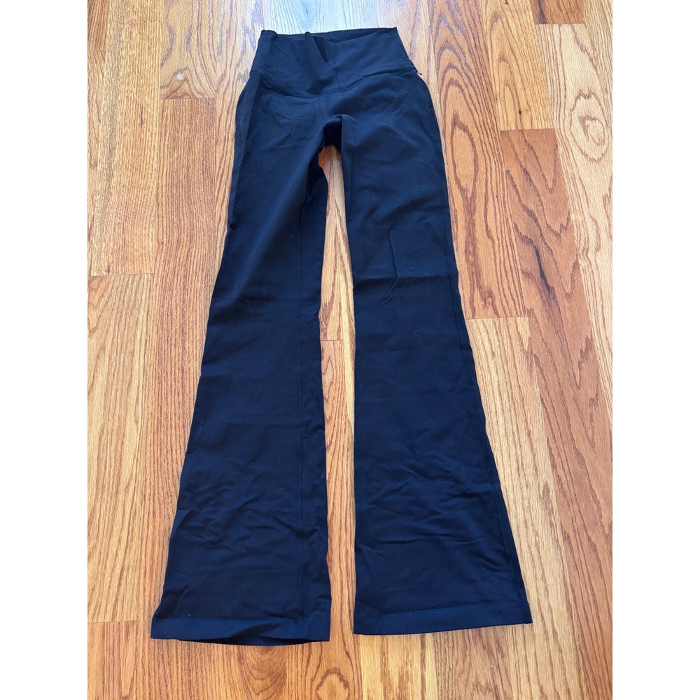 Lululemon Groove Super High-Rise Flared Pant Black Nulu Yoga Leggings‎ Size 4